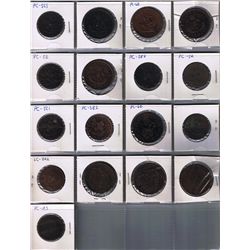 Lot of seventeen Miscellaneous Canadian Tokens