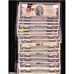 Nice lot of 34 USA $2 Notes