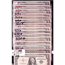 Nice lot of 31 1957* Silver Certificates