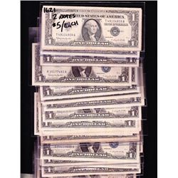 Lot of 43 USA $1 Silver Certificates