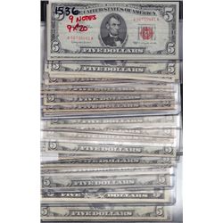 Lot of 34 USA $5 FRN's