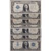 Image 1 : Lot of 7 USA Blue Seal $1 Silver Certificates