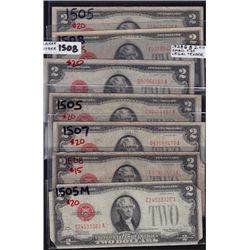 Nice Dealer Bulk Lot of USA $2 Banknotes