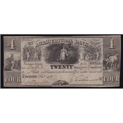 1837 Agricultural Bank $4