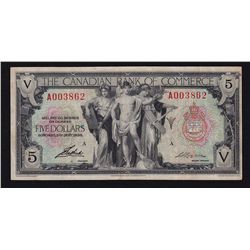 1935 Canadian Bank of Commerce $5