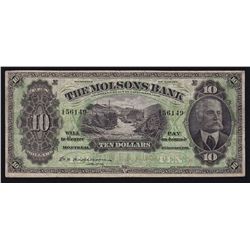 1916 Molsons Bank $10