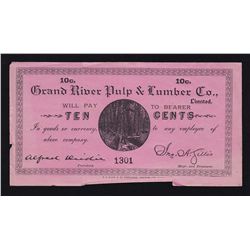 Grand River, Newfoundland Pulp & Lumber Company 10 Cent