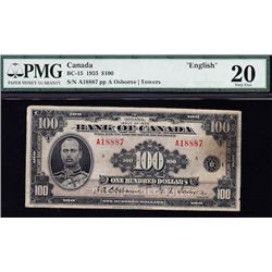 1935 Bank of Canada $100