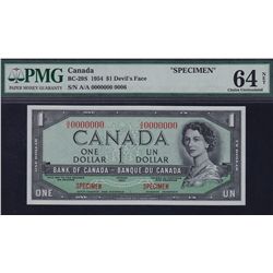 1954 Bank of Canada Devil's Face Specimen $1