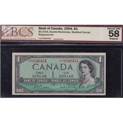 1954 Bank of Canada $1 Replacement Note