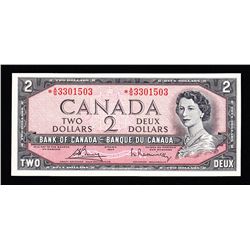 1954 Bank of Canada $2 Replacement Note