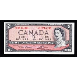 1954 Bank of Canada $2 Replacement Note