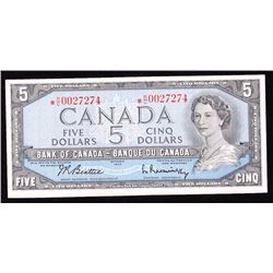 1954 Bank of Canada $5 Replacement Note