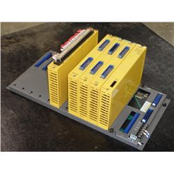 Fanuc I/O Base Unit, M/N- A03B-0801-C009, B/N- A20B-1001-0030/01A With Modules, IF01A, ID64A, ID64B,