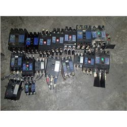 Lot of Misc Sized Mitsubishi Circuit Breakers