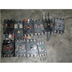 Lot of Misc Sized Fuji Circuit Breakers