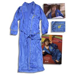 Blue Satin Robe Worn Onscreen by Mike Myers as ''Austin Powers'' in the Last Scene of the First Film