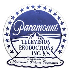 1950's Paramount Pictures Sign -- Metal Sign Measures 20'' x 19.75''