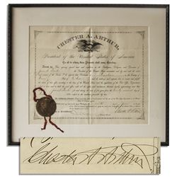 Chester A. Arthur Document Signed as President