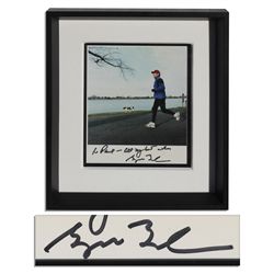 George W. Bush Signed Photo Jogging with His Dog