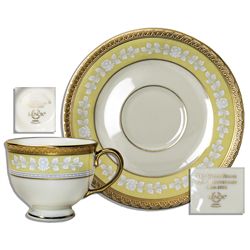 Clinton White House Used China -- Cup & Saucer Set by Lenox From The Year 2000 -- Part of the First 