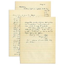 General Dwight Eisenhower WWII Autograph Letter Signed to His Wife, Mamie -- ''...if there were no p