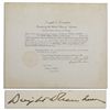 Image 1 : Oversized Dwight D. Eisenhower Atomic Energy Document Signed as President