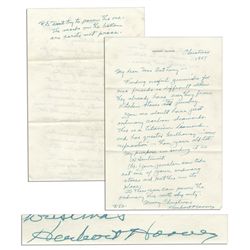 Herbert Hoover Humorous Autograph Letter Signed -- ''...This is a titanium diamond...Your jeweler ca