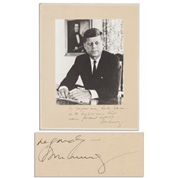John F. Kennedy 11'' x 14'' Photo Display Signed With His Autograph Inscription