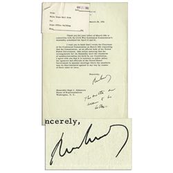 John F. Kennedy Letter Signed as President, Regarding Civil Rights -- ''...the standards of nondiscr