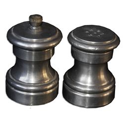 John & Jackie Kennedy's Pewter Salt & Pepper Shakers