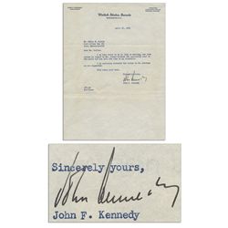 John F. Kennedy Typed Letter Signed From 1954 as a Young Congressman -- With PSA/DNA COA