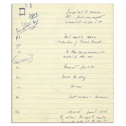 John F. Kennedy's Handwritten Notes From 1953 as a Massachusetts Senator