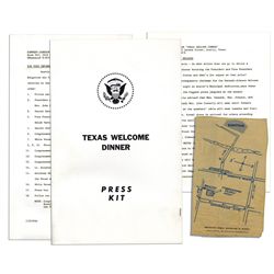 Complete Press Package for the JFK Texas Welcome Dinner -- Planned for the Night of His Assassinatio