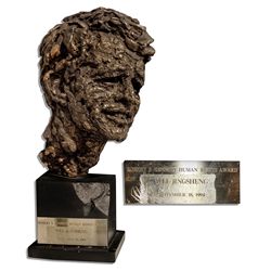 Robert F. Kennedy Human Rights Award -- Trophy Is a Bust Sculpture of Kennedy Presented to Wei Jings