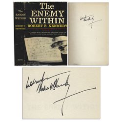 Robert Kennedy Signed ''The Enemy Within'' -- Chronicle of His Role as Leader of the Congressional I