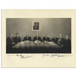 Excellent 13.75'' x 11'' Photo of the 1963 Warren Commission -- With Signatures From All Eight Membe