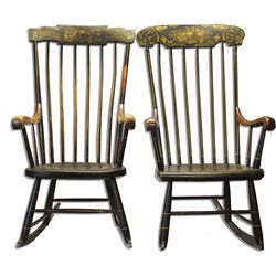 Pair of Abraham Lincoln Rocking Chairs From His Springfield, Illinois Residence -- His Last Before M