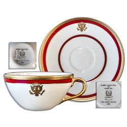 Reagan White House Exhibit China Cup & Saucer by Lenox -- Fine