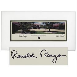 Ronald Reagan Signed Photograph of the Ronald Reagan Presidential Library in Simi Valley, California