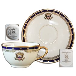 Franklin D. Roosevelt White House Exhibit China -- Cup & Saucer by Lenox -- Fine