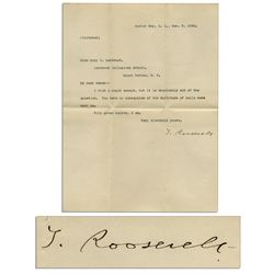 Theodore Roosevelt Typed Letter Signed -- ''...You have no conception of the multitude of calls made