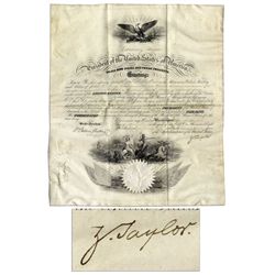 Zachary Taylor Naval Appointment Signed as President -- Just a Week After Taking Office