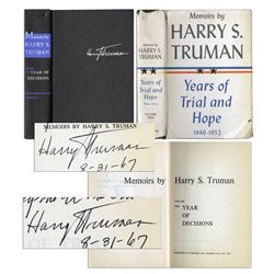 Harry Truman Signed Two Volume Set of ''Memoirs'' -- Both Volumes Signed