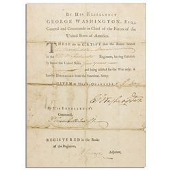 George Washington Military Document Signed as Commander of the Continental Army