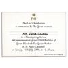 Image 1 : Queen Elizabeth The Queen Mother's 100th Birthday ''Thanksgiving Service'' Invitation