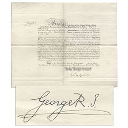 King George V Document Signed