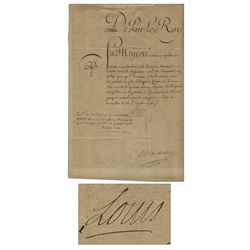 King Louis XV French Document Signed From 1761