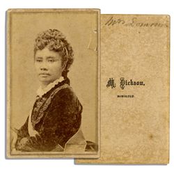 Queen Liliuokalani CDV Photo -- From the Time She Was Crown Princess of Hawaii