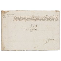 King Louis XI French Document Signed -- 15th Century